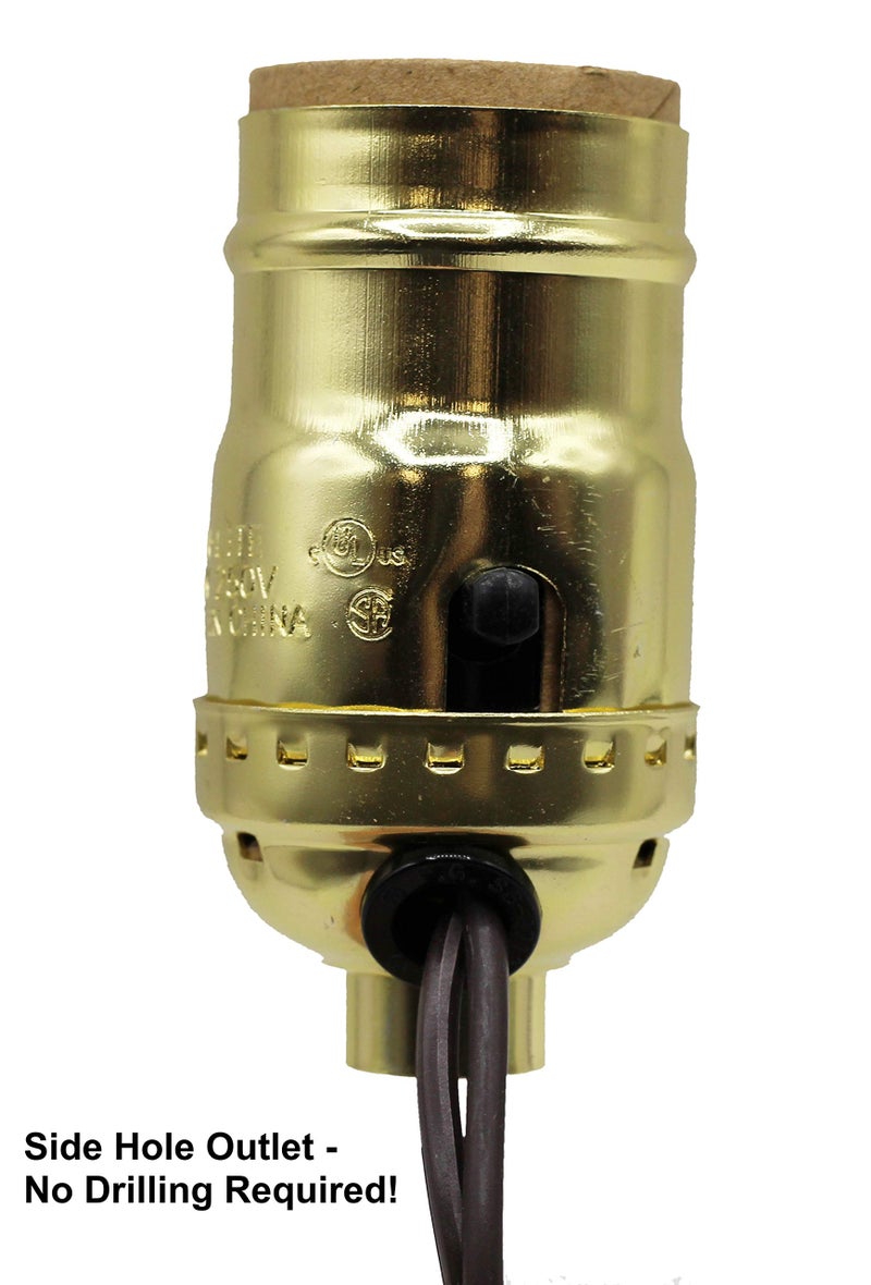 Creative Hobbies Make a Lamp or Repair Kit with Essential Hardware and Matching Cord (Gold) - Image 4